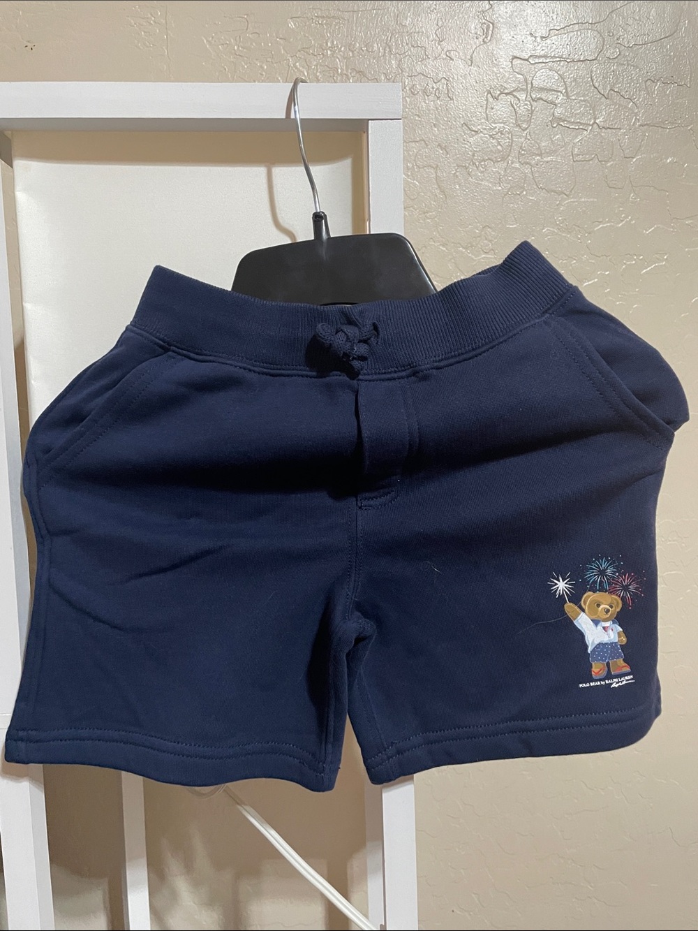 Polo by Ralph Lauren Navy Bear Graphic Kids Shorts